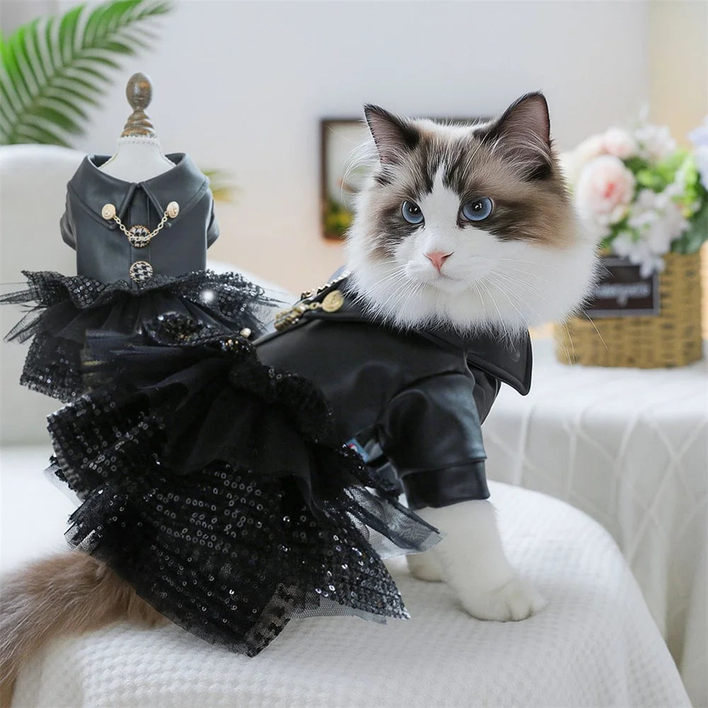 Sequin & Lace Pet Dress