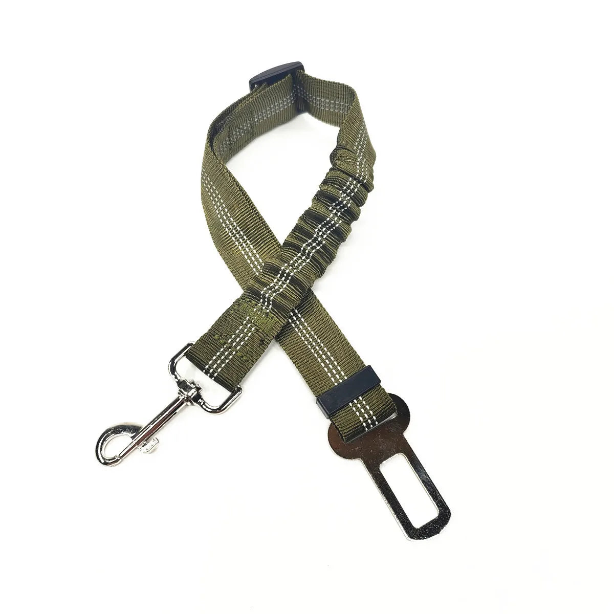 Ceinture de sécurité rétractable pour chien avec bande réfléchissante
