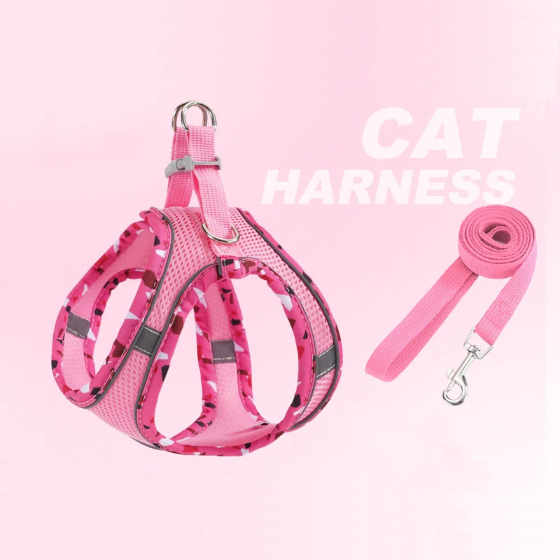No-Pull Step-In Dog Harness & Leash Set for Small & Medium Dogs