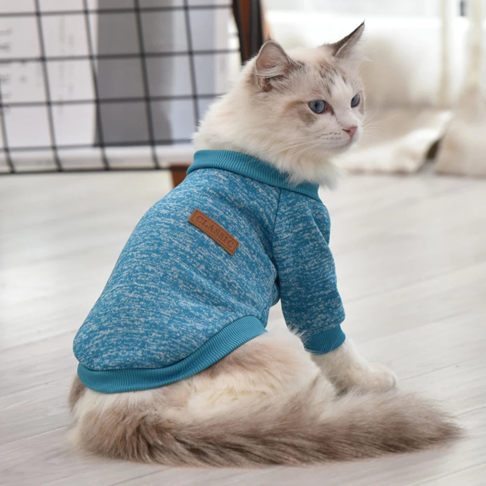 Non-Hair-Sticking Pet Hoodie for Cats & Small Dogs