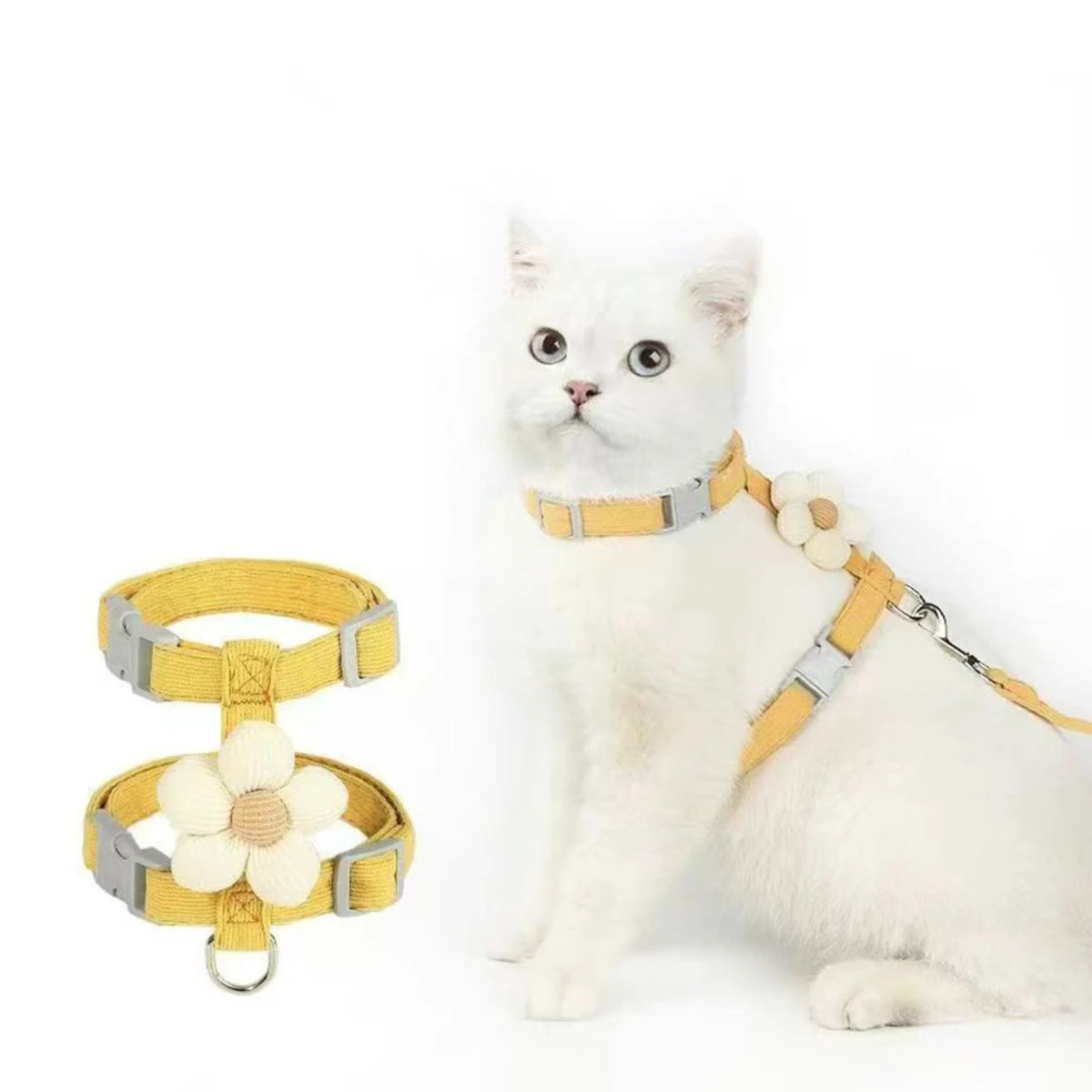 Breathable Adjustable Harness & Leash Set for Cats and Small Dogs