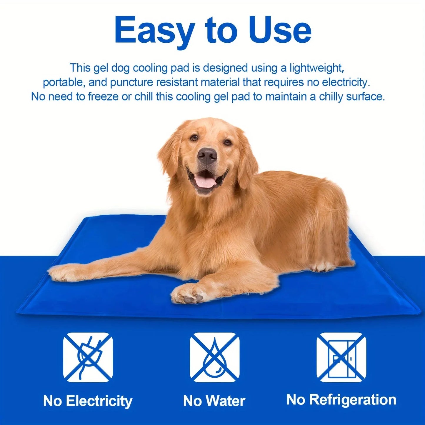 Cooling Gel Ice Mat for Dogs & Cats – Summer Heat Relief Sleeping Pad