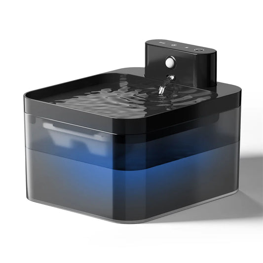 2.2L Wireless Charging Pet Drinking Fountain – Induction Cat & Dog Water Bowl with Filter