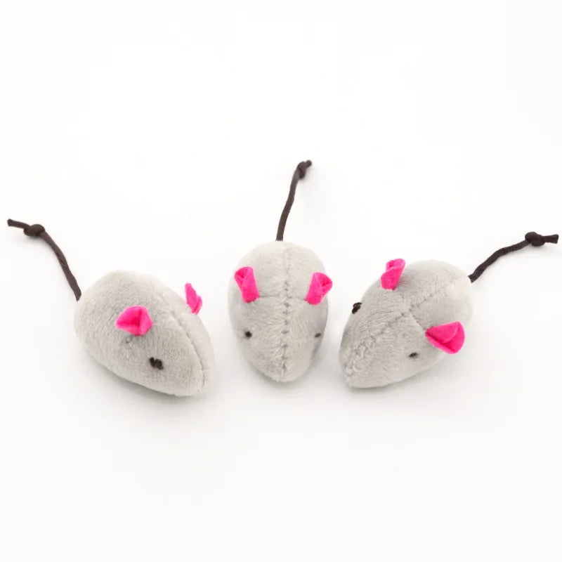 Catnip Filled Mouse Toys with Rattle