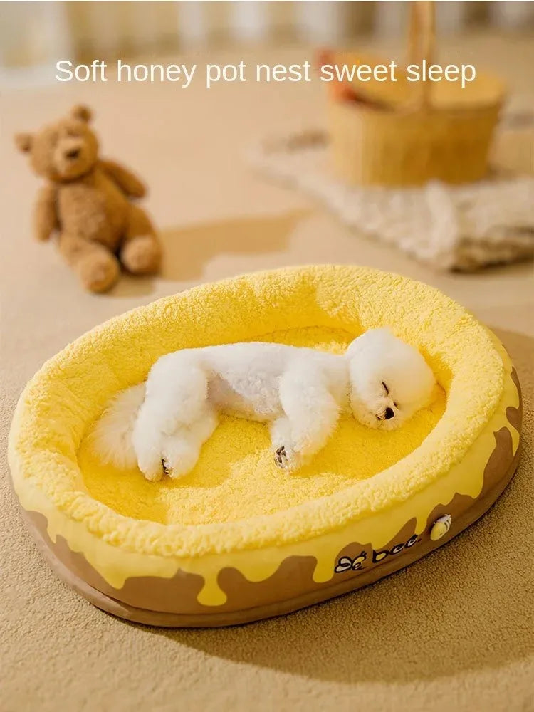 Panier Douillet pour Chien avec Couverture - Coussin Moelleux pour Chats et Chiens de Petite à Grande Taille