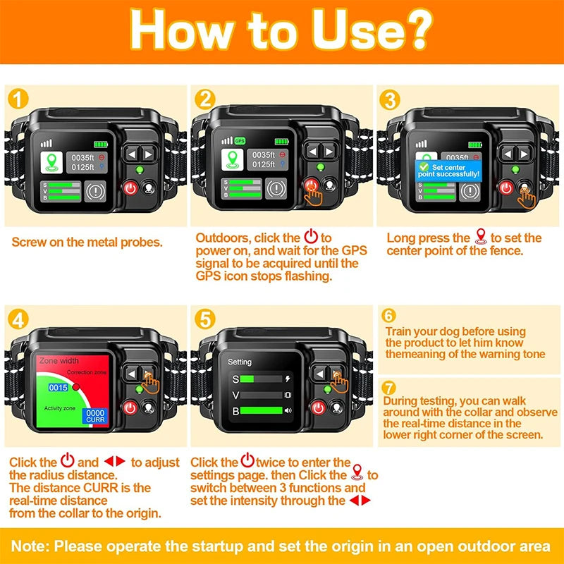Outdoor GPS Dog Boundary Collar
