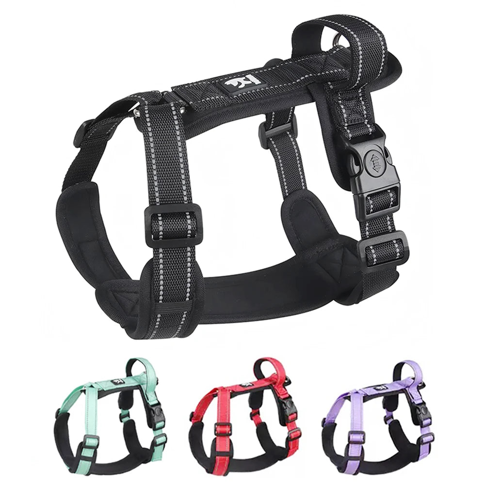 No-Pull Padded Vest Harness with Reflective Straps for Small & Medium Dogs