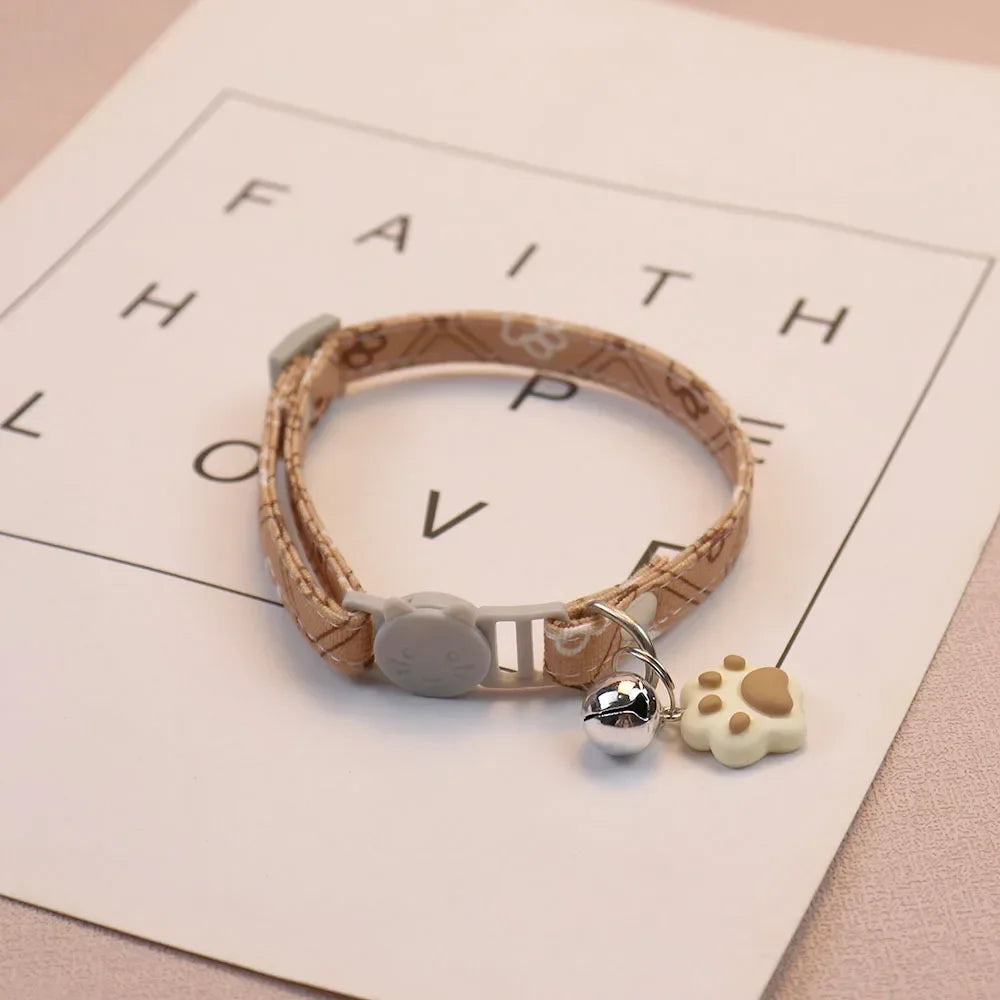 Adjustable Breakaway Collar with Bell for Cats and Small Dogs