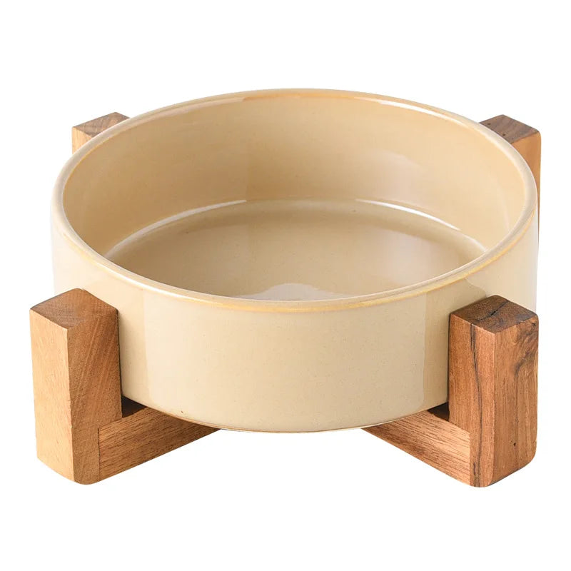Ceramic Dog Bowl with Slow Feeder & Water Options