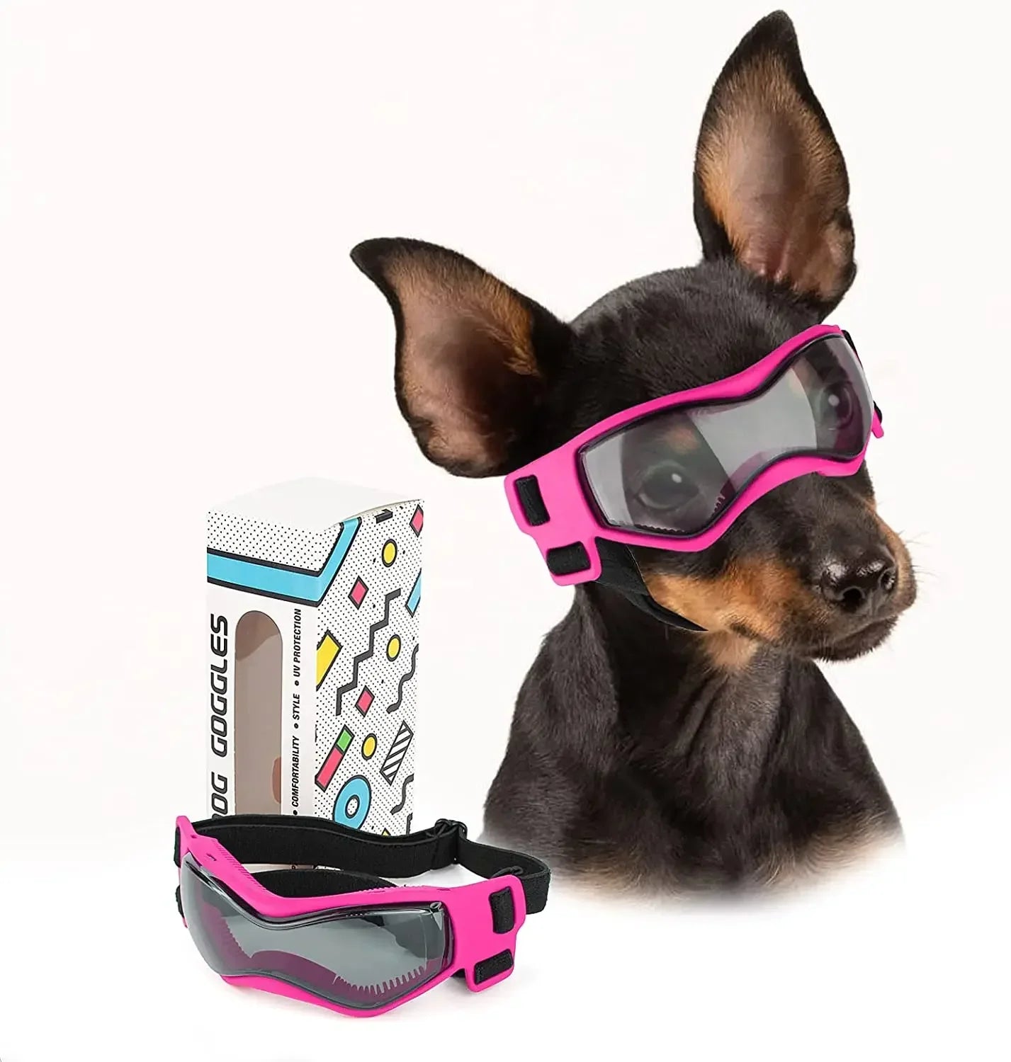 Lunettes pour chien de petite race - Lunettes de soleil de protection UV pour chiots
