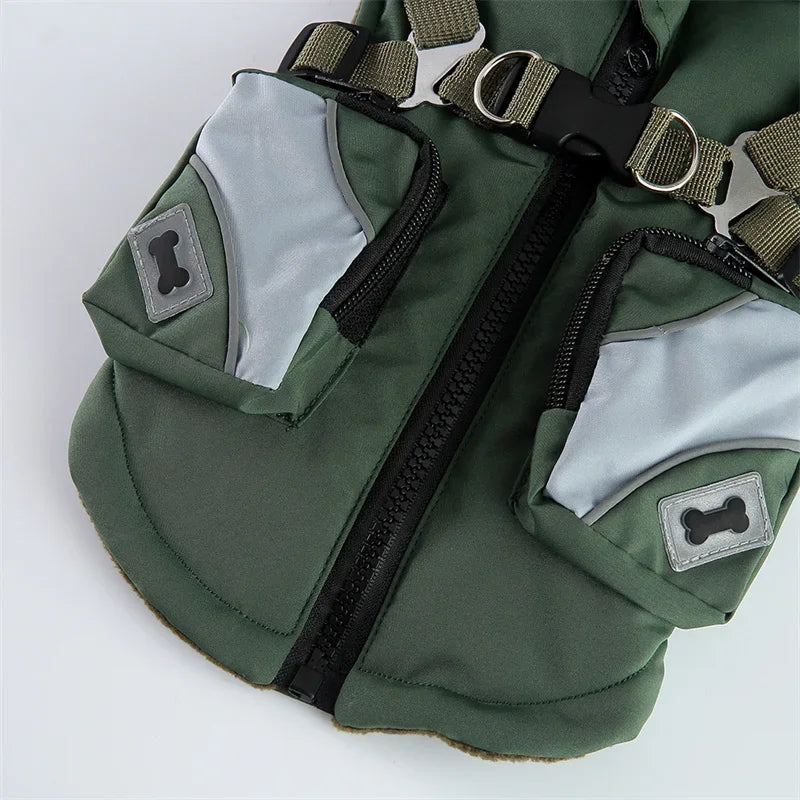 2-in-1 Dog Jacket & Harness with Pocket