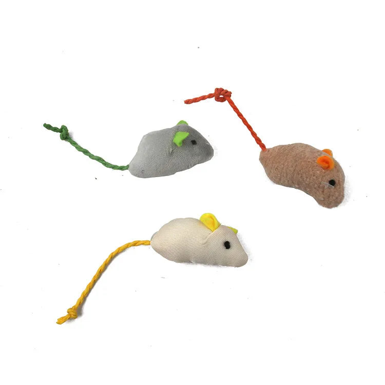 Catnip Mouse Toys with Rattle