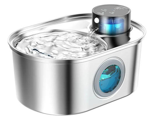 3.2L Wireless Pet Water Fountain - Motion Sensor Stainless Steel Automatic Dispenser