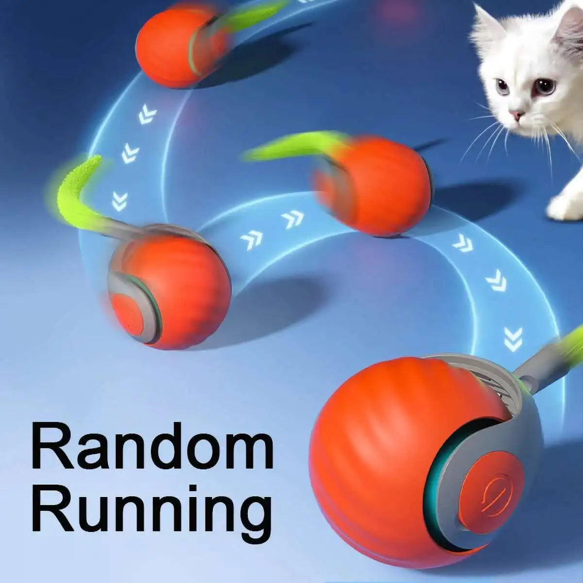 Smart Touch & Motion Activated Rolling Ball Toy for Cats & Dogs