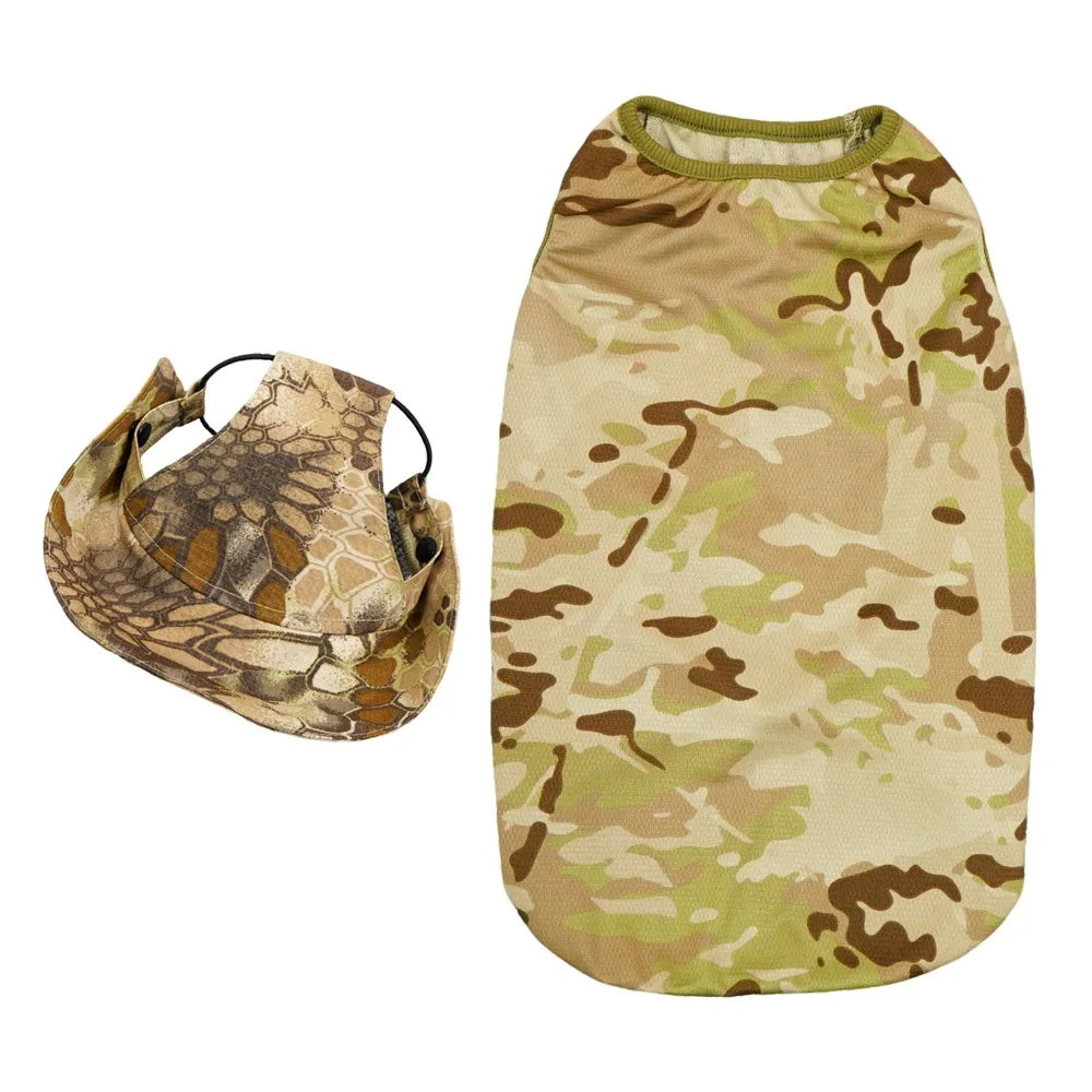 Mesh Cooling Vest & Sun Hat Set for Dogs