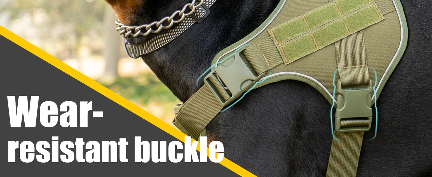 Tactical Dog Training Vest Harness – No-Escape Design