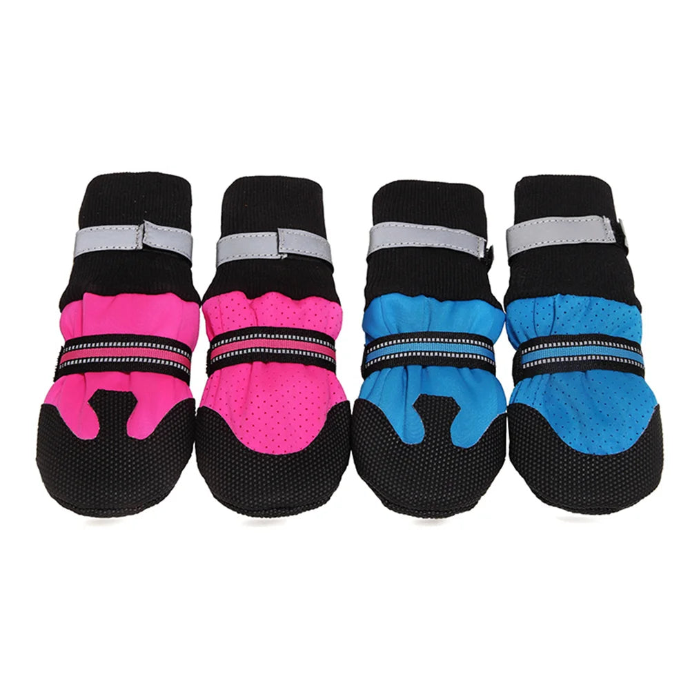 Reflective Dog Shoes with Breathable Mesh & Rubber Sole