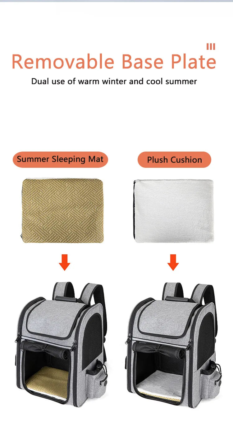 Expandable Pet Backpack Carrier for Cats & Dogs