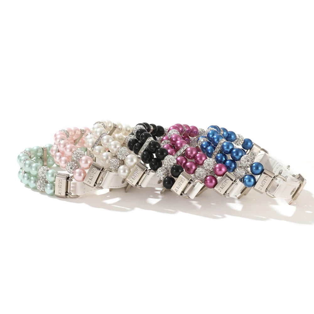 Pearl & Rhinestone Pet Collar for Cats & Dogs