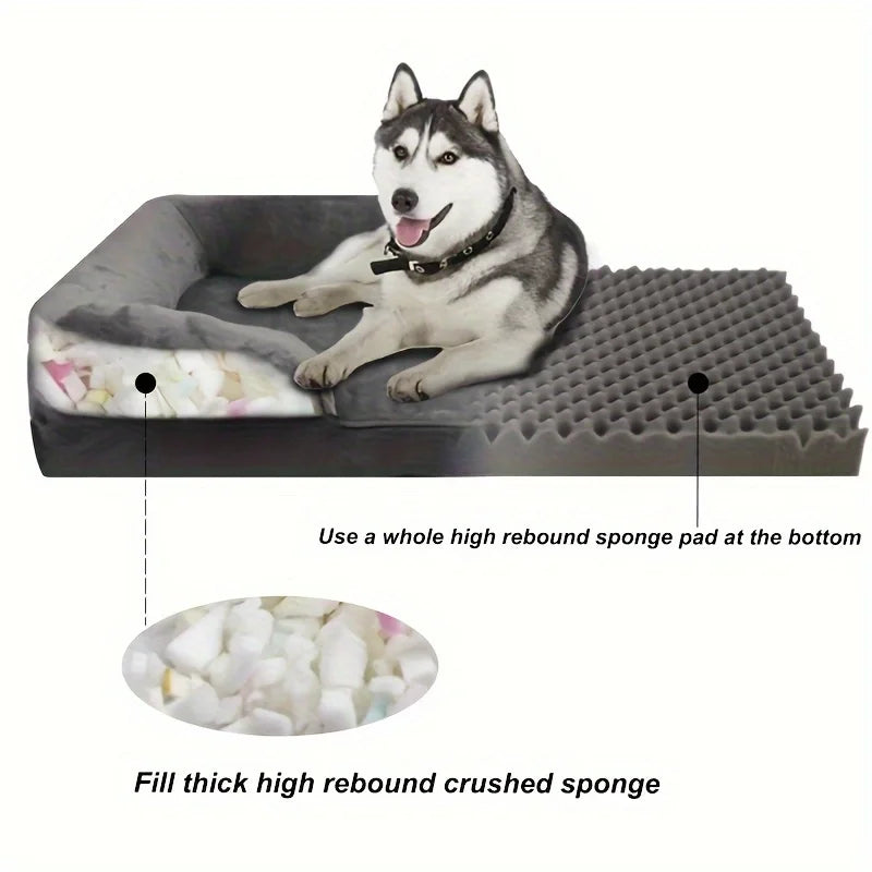 Extra Large Orthopedic Dog Sofa Bed with Washable Removable Cover