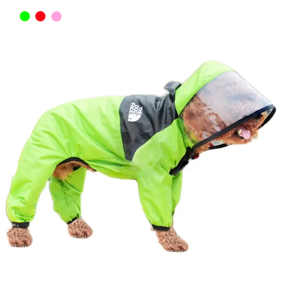 Transparent Hooded Raincoat Jumpsuit for Dogs & Cats