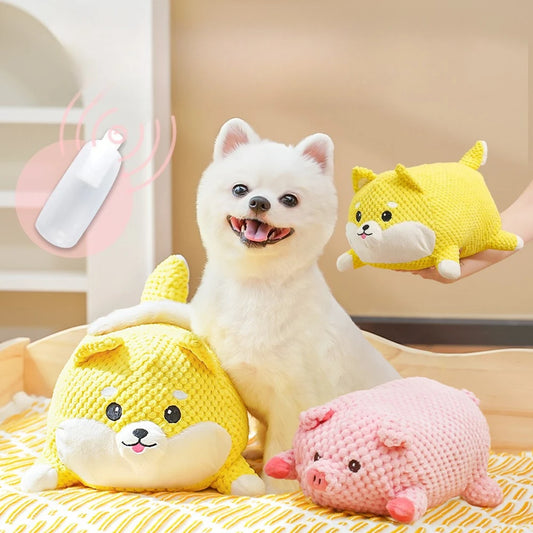 Plush Animal Dog Toy – Bite-Resistant Squeaky Comfort Toy