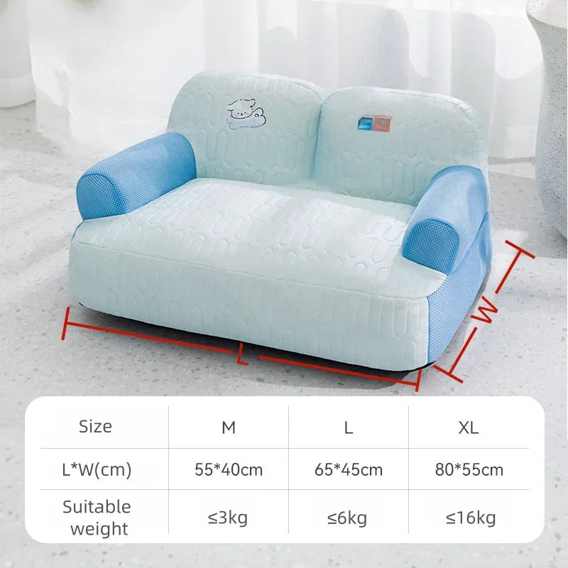 Tapis de couchage respirant pour animaux de compagnie avec coussin rafraîchissant pour l'été