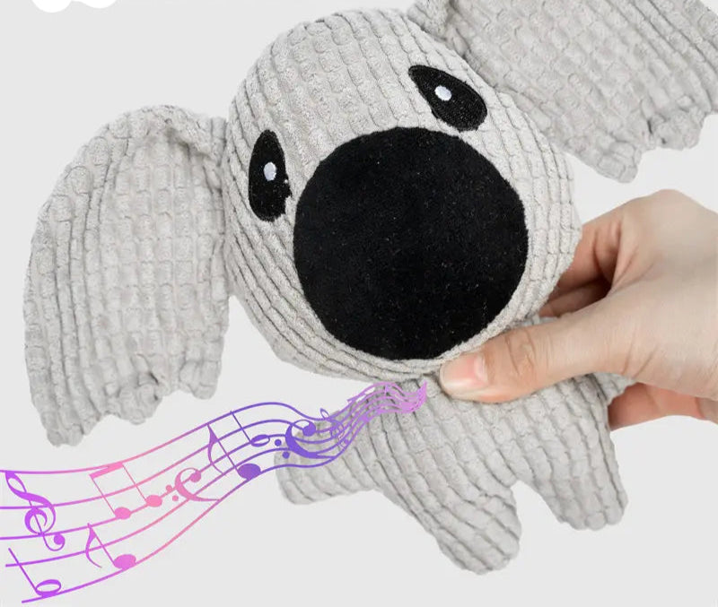 Jouet couineur interactif en peluche pour chien - Jouet à mâcher résistant en forme d'animal