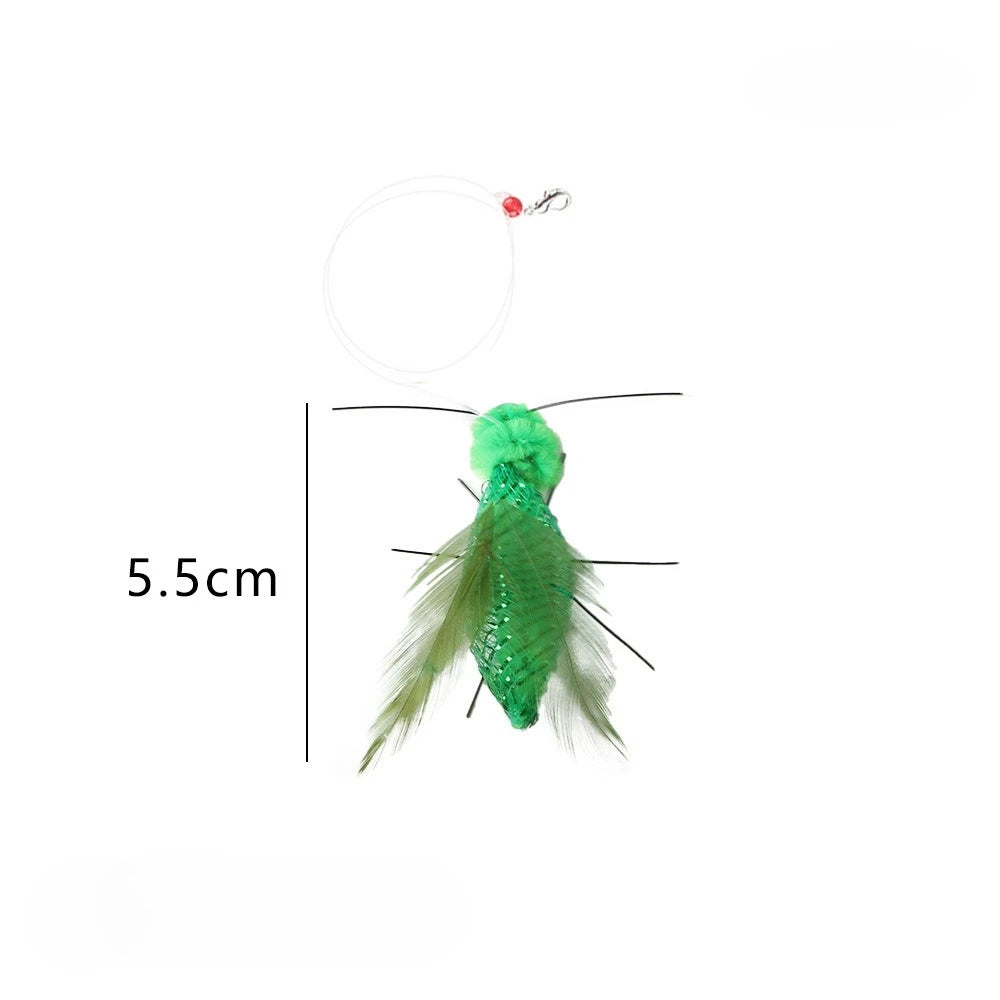 Interactive Cat Feather Toy with Bell
