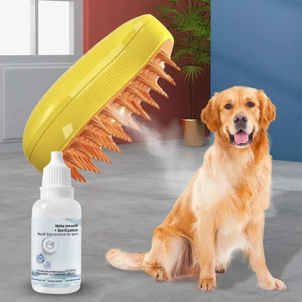 Steamy Brush - Pulvérisateur électrique pour le toilettage des animaux de compagnie