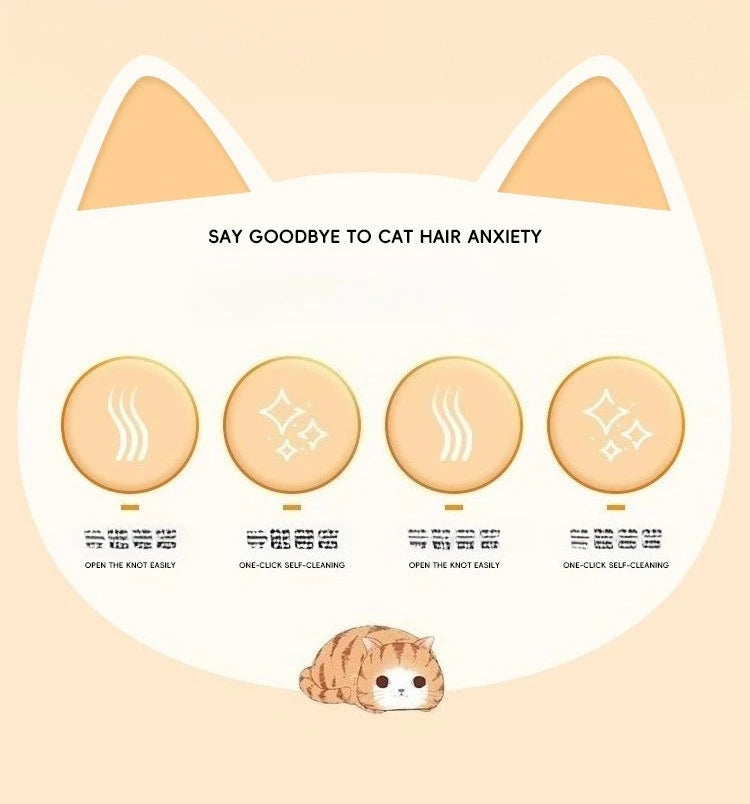 Rotating Dense Toothed Cat Comb for Hair Removal