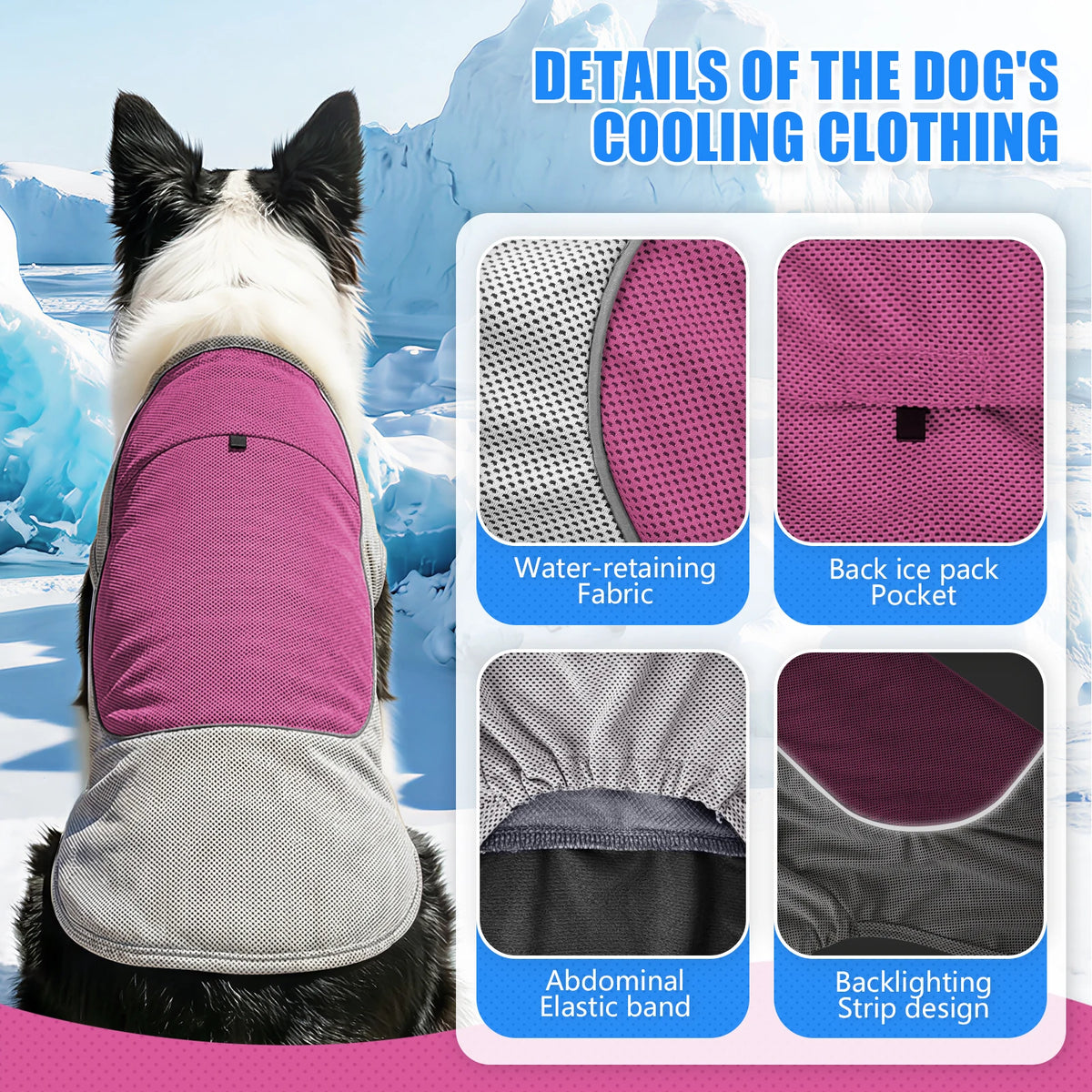 Breathable Dog Cooling Vest with Ice Pack Pocket — Heatstroke Prevention
