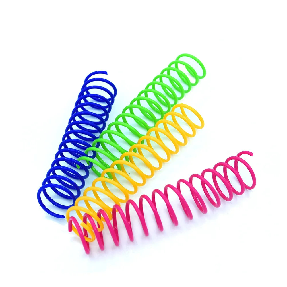 Colourful Spring Cat Toys - 4 Pack