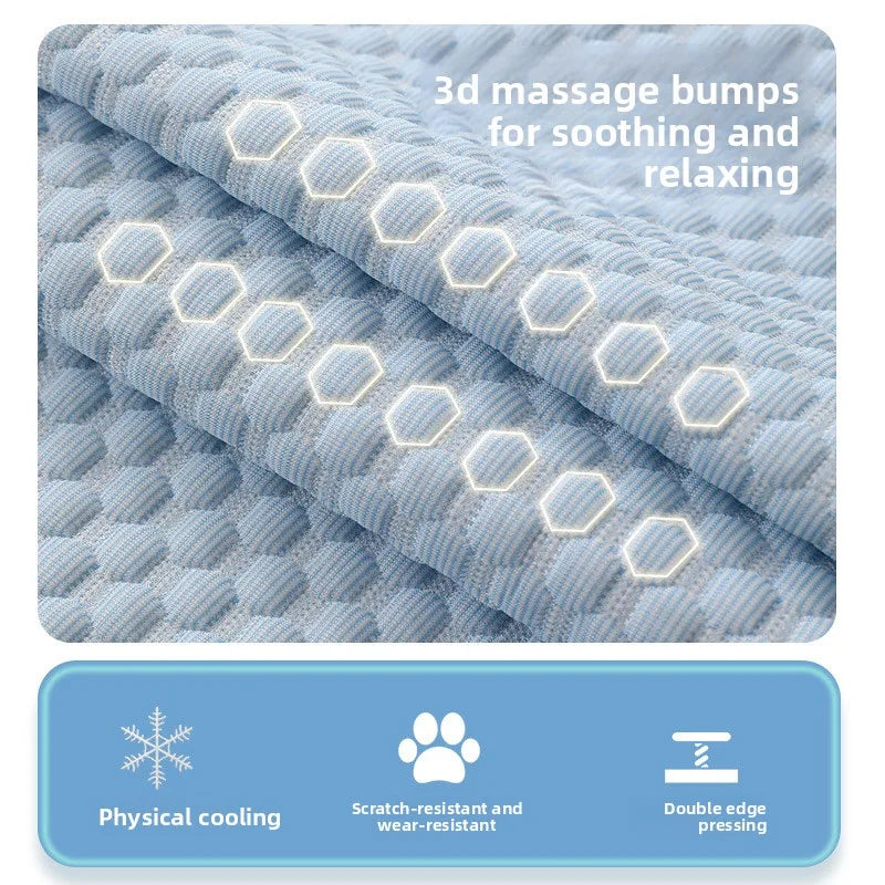 Ice Silk Cooling Mat for Cats & Dogs — Breathable Summer Pet Nest in 3 Colours & 6 Sizes