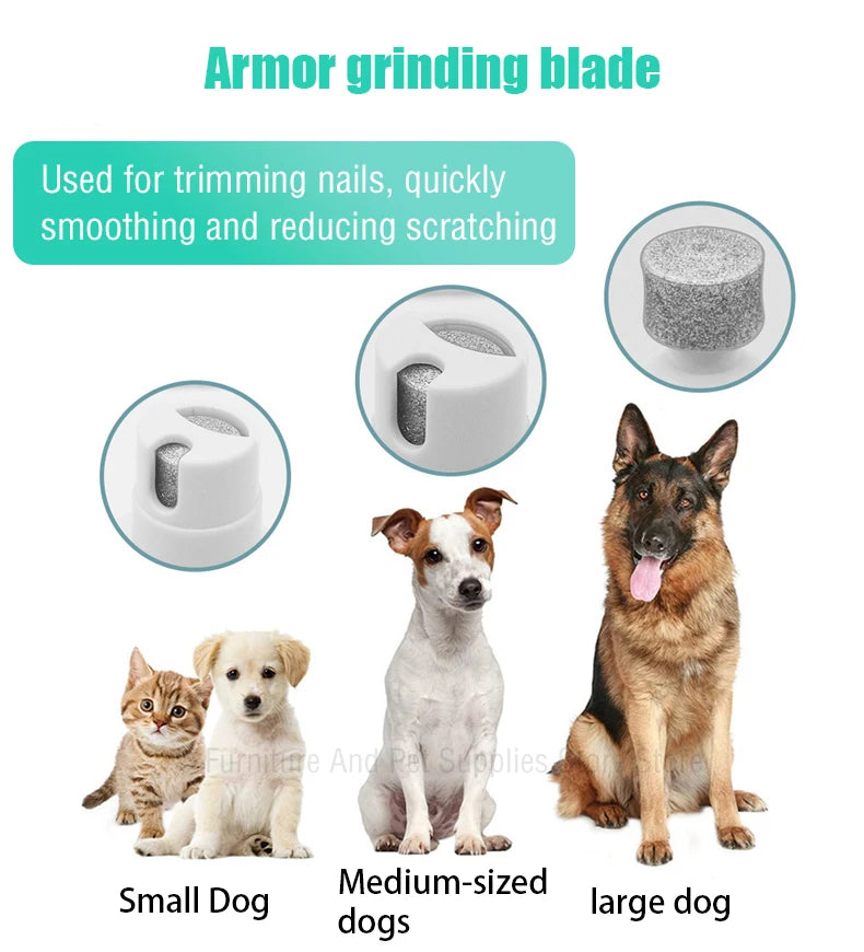 4-in-1 Cordless Pet Grooming Set with 4 Blades — Low Noise Rechargeable Clipper