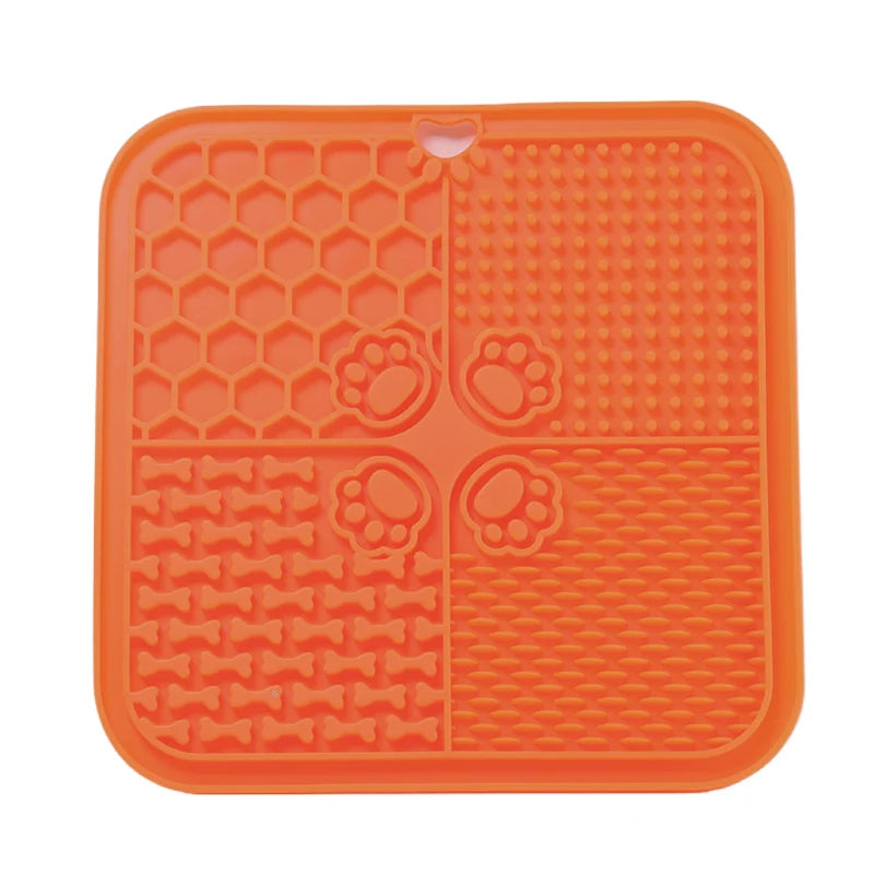 Silicone Slow Feeding Lick Mat with Spatula