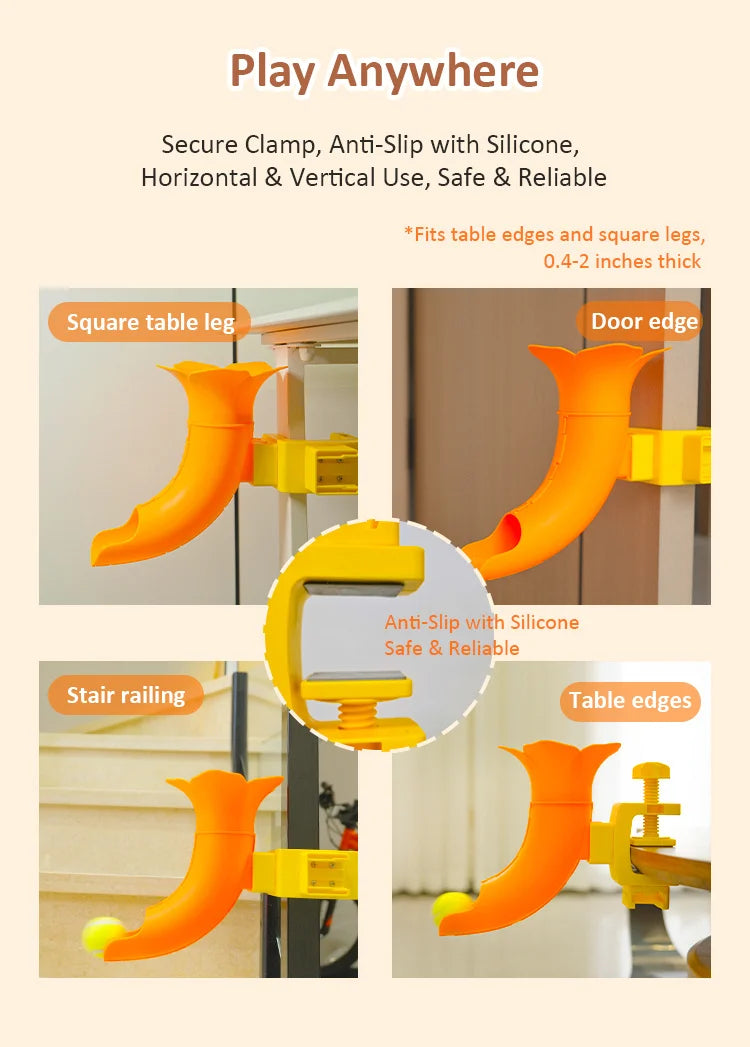Table-Clip Dog Ball Return Toy
