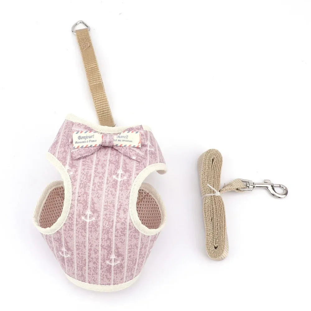 Nylon Mesh Cat & Small Dog Harness Set
