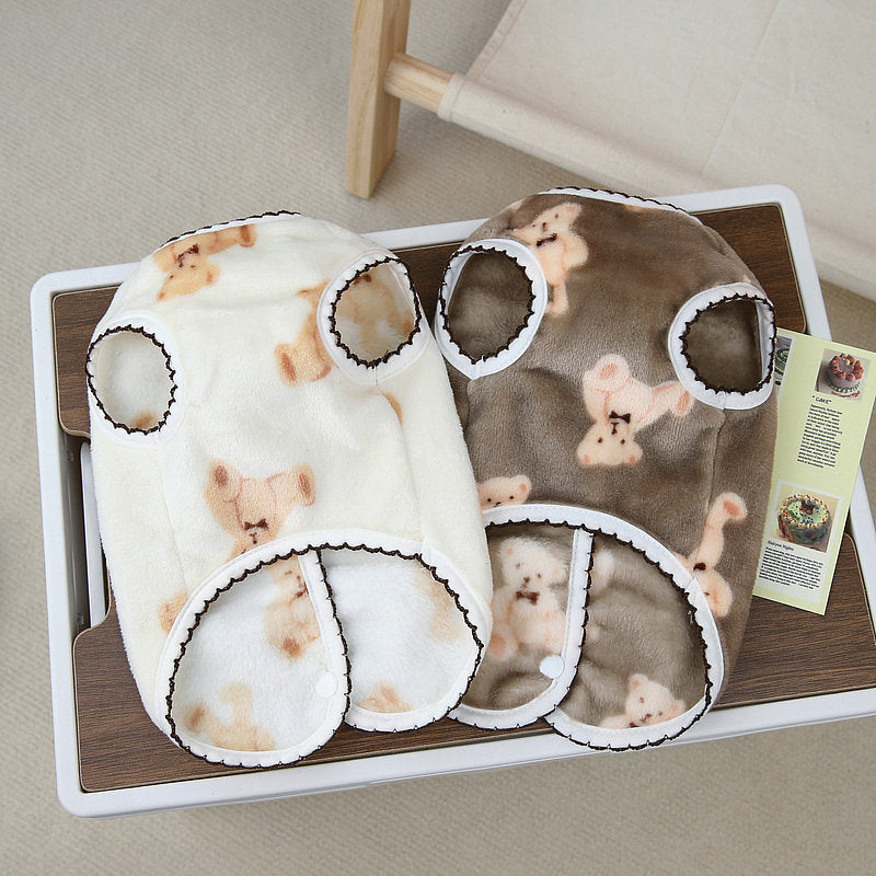 Plush Velvet Jumpsuit for Small Dogs and Cats