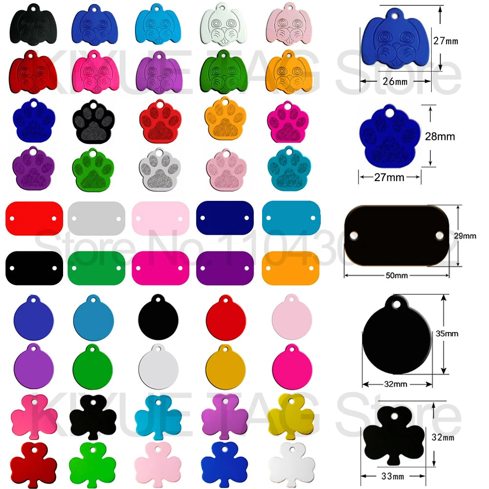 Personalised Aluminium Pet ID Tags – Pack of 100