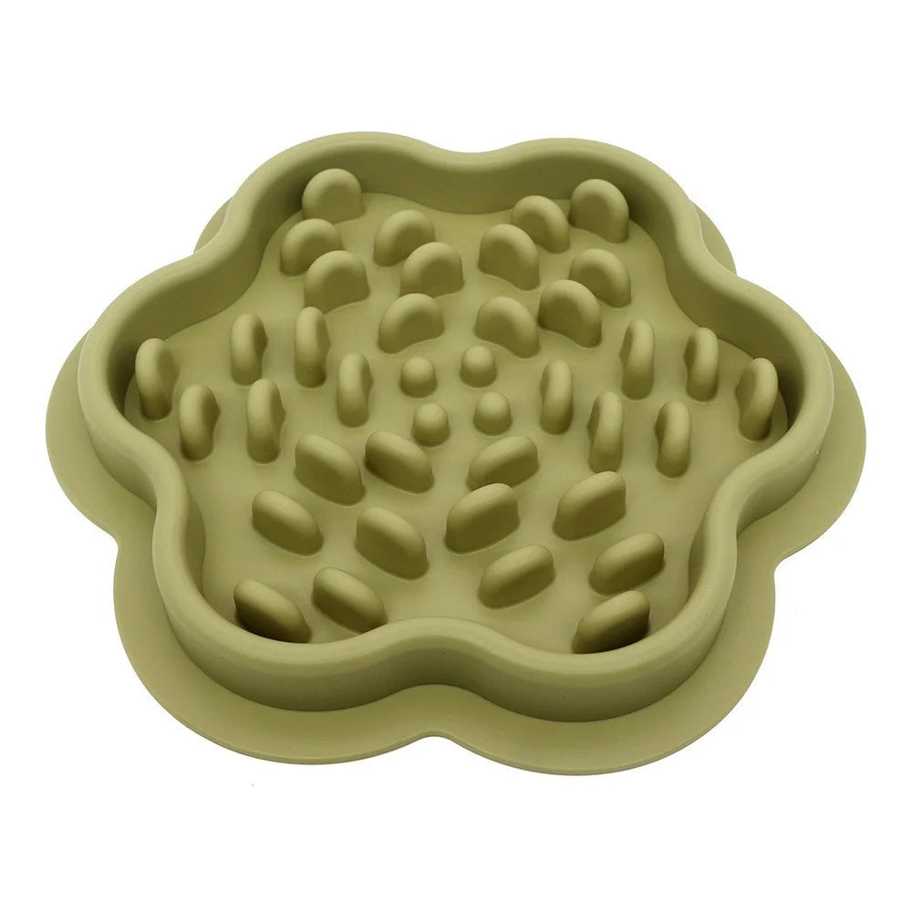 Slow Feeder Bowl for Dogs & Cats — Non-Slip Silicone Anti-Gulping Food Dispenser