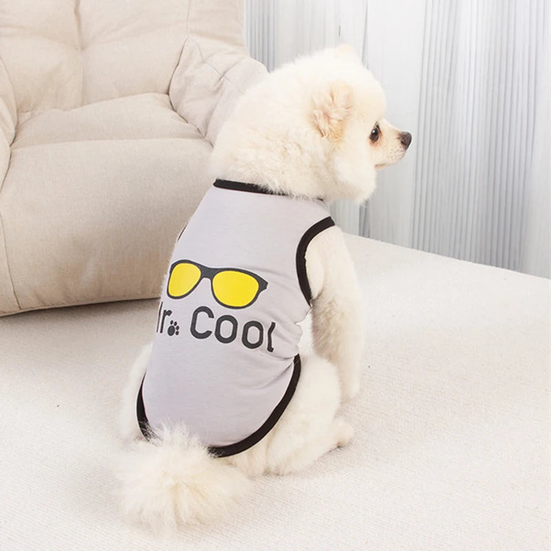 Letter Print Sleeveless Vest for Small Dogs