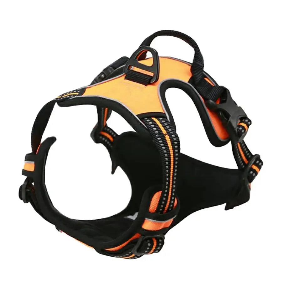 Harnais anti-traction pour chien avec attache frontale et poignée | Gilet réfléchissant robuste pour des promenades faciles