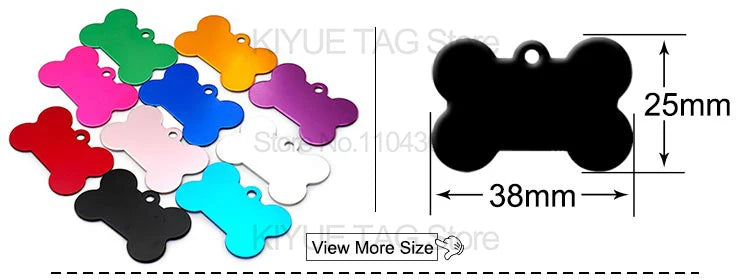 Personalised Aluminium Pet ID Tags – Pack of 100