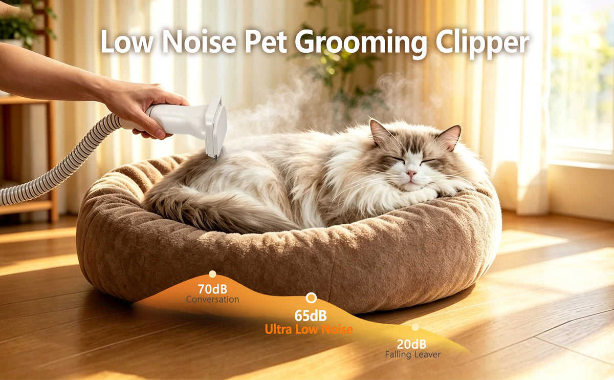 5-in-1 Pet Grooming Vacuum Kit | UK Plug Available | 2L | 3 Speeds | CE Certified