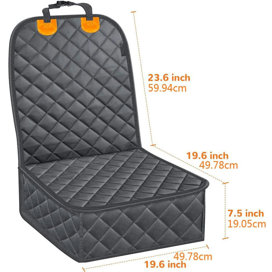 Waterproof Quilted Dog Front Seat Cover with Non-Slip Backing