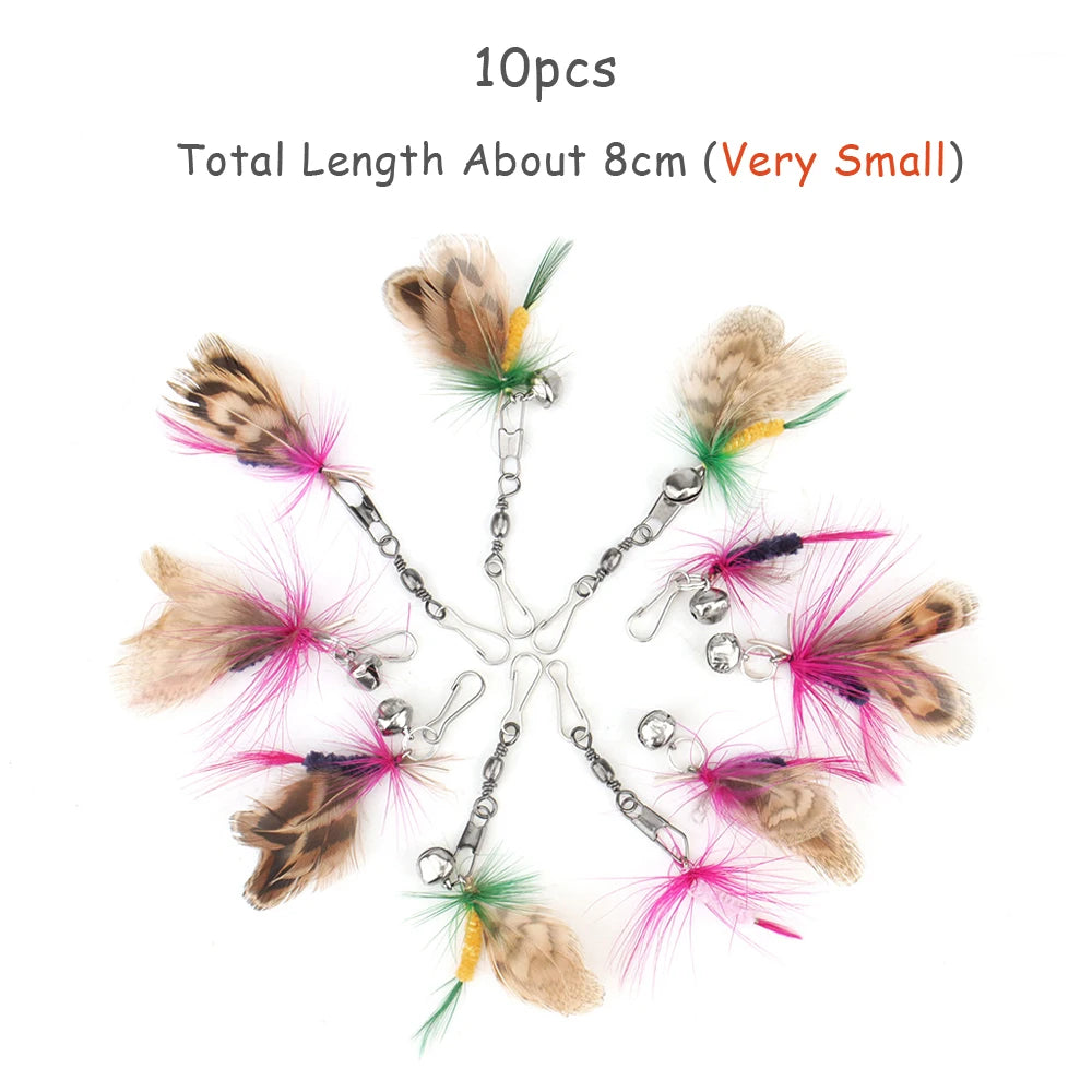 Feather Cat Teaser Toy Replacement Pack (10pcs)