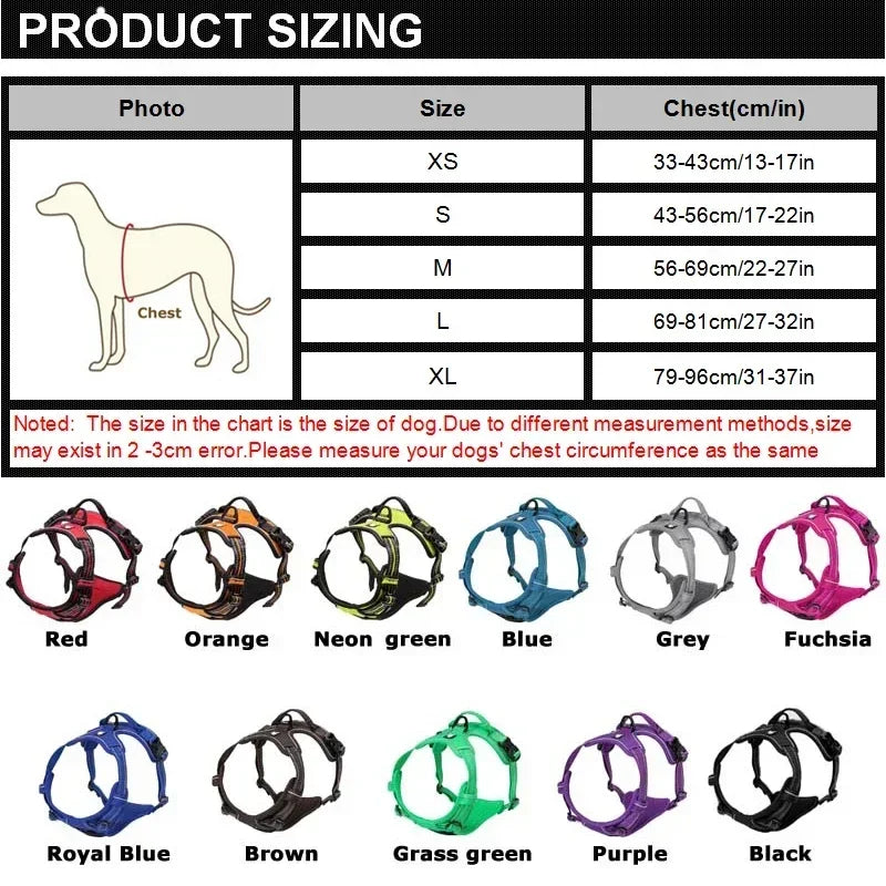 Reflective Adjustable Vest Harness for Dogs and Cats