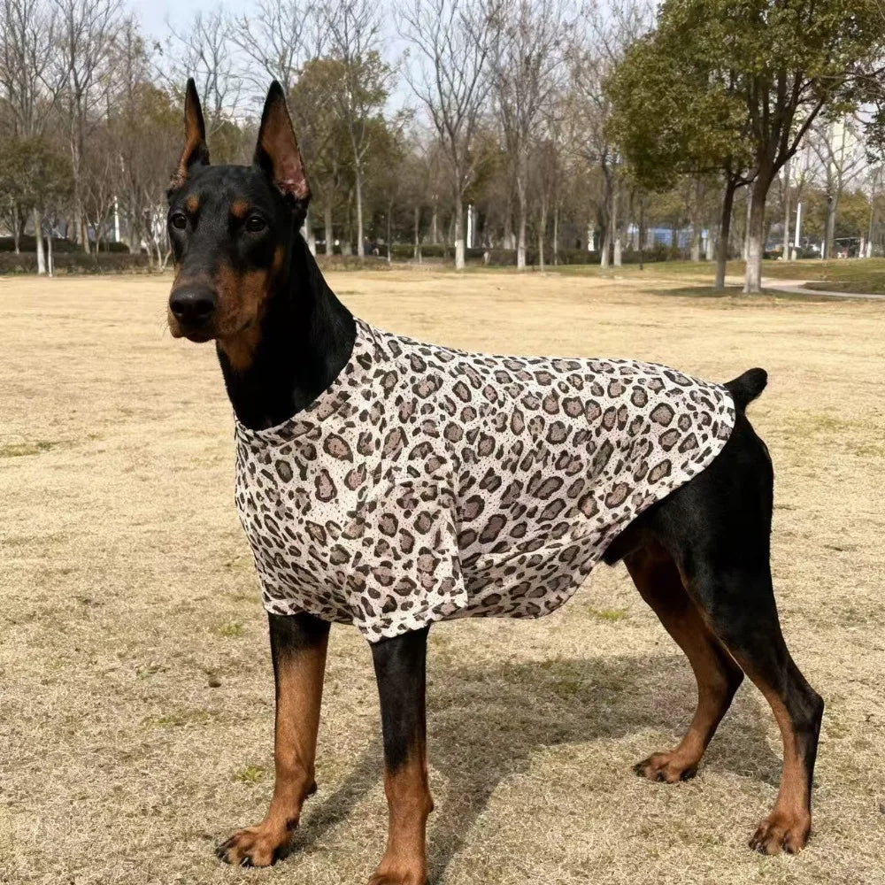 Cartoon Print Dog Cooling Vest Shirt | Soft Summer Top for Medium & Large Dogs