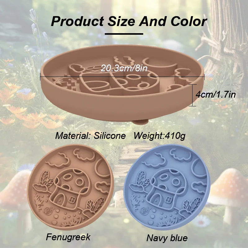 Mushroom Dog Slow Feeder & Licking Bowl